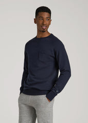 American Tall For Sale | Wearever 2.0 French Terry Crewneck Sweatshirt for Tall Men in Evening Blue