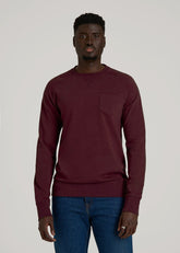 American Tall Online Shop | Wearever 2.0 French Terry Crewneck Sweatshirt for Tall Men in Tawny Port