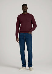 American Tall Online Shop | Wearever 2.0 French Terry Crewneck Sweatshirt for Tall Men in Tawny Port