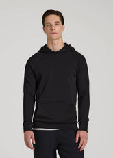 American Tall Discount | Wearever French Terry Raglan Hoodie for Tall Men in Black