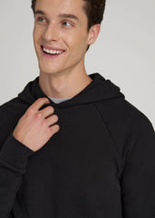 American Tall Discount | Wearever French Terry Raglan Hoodie for Tall Men in Black