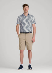 American Tall For Sale | Golf Performance Polo Shirt for Tall Men in Navy Chevron