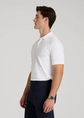 American Tall Discount | Classic Polo with Embroidered Logo for Tall Men in Bright White