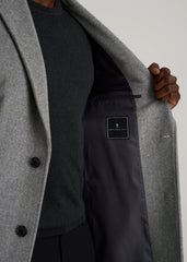 American Tall Outlet | Wool Coat for Tall Men in Mid Grey Mix