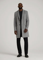 American Tall Outlet | Wool Coat for Tall Men in Mid Grey Mix