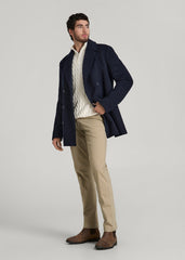 American Tall For Sale | Double-Breasted Wool Peacoat for Tall Men in Deep Navy