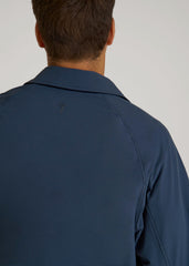American Tall Online | Flex Nylon Collared Jacket for Tall Men in Navy Blue