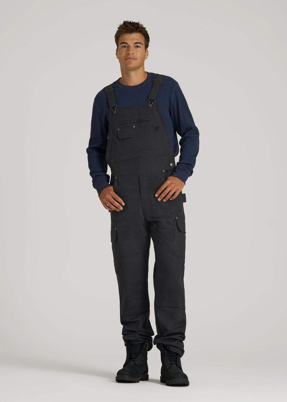 American Tall For Sale | LJ&S Canvas Bib Overalls for Tall Men in Black