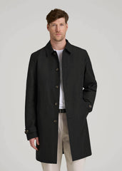 American Tall Online Shop | Minimalist Trench Coat for Tall Men in Black