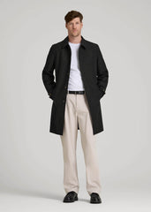 American Tall Online Shop | Minimalist Trench Coat for Tall Men in Black