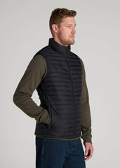 American Tall For Sale | Packable Puffer Vest for Tall Men in Black