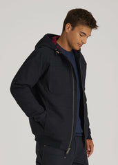 American Tall Discount | LJ&S Flannel-Lined Canvas Work Jacket for Tall Men in Black