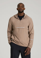 American Tall Online | Featherweight Packable Anorak for Tall Men in Dark Sand