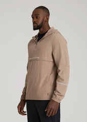 American Tall Online | Featherweight Packable Anorak for Tall Men in Dark Sand
