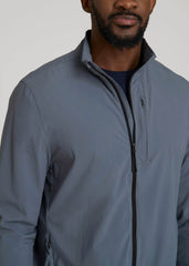 American Tall Outlet | Softshell Jacket for Outdoor Training for Tall Men in Smoky Blue
