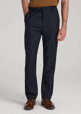 American Tall Online Shop | Wool Blend Dress Pants for Tall Men in Raven Blue