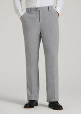 American Tall Discount | Wool Blend Dress Pants for Tall Men in Tin Grey Mix