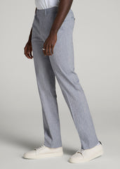 American Tall Sale | Stretch Linen Dress Pants for Tall Men in Navy Linen