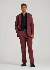 American Tall Discount | Flex Tech Suit Pants for Tall Men in Tawny Port Nailhead
