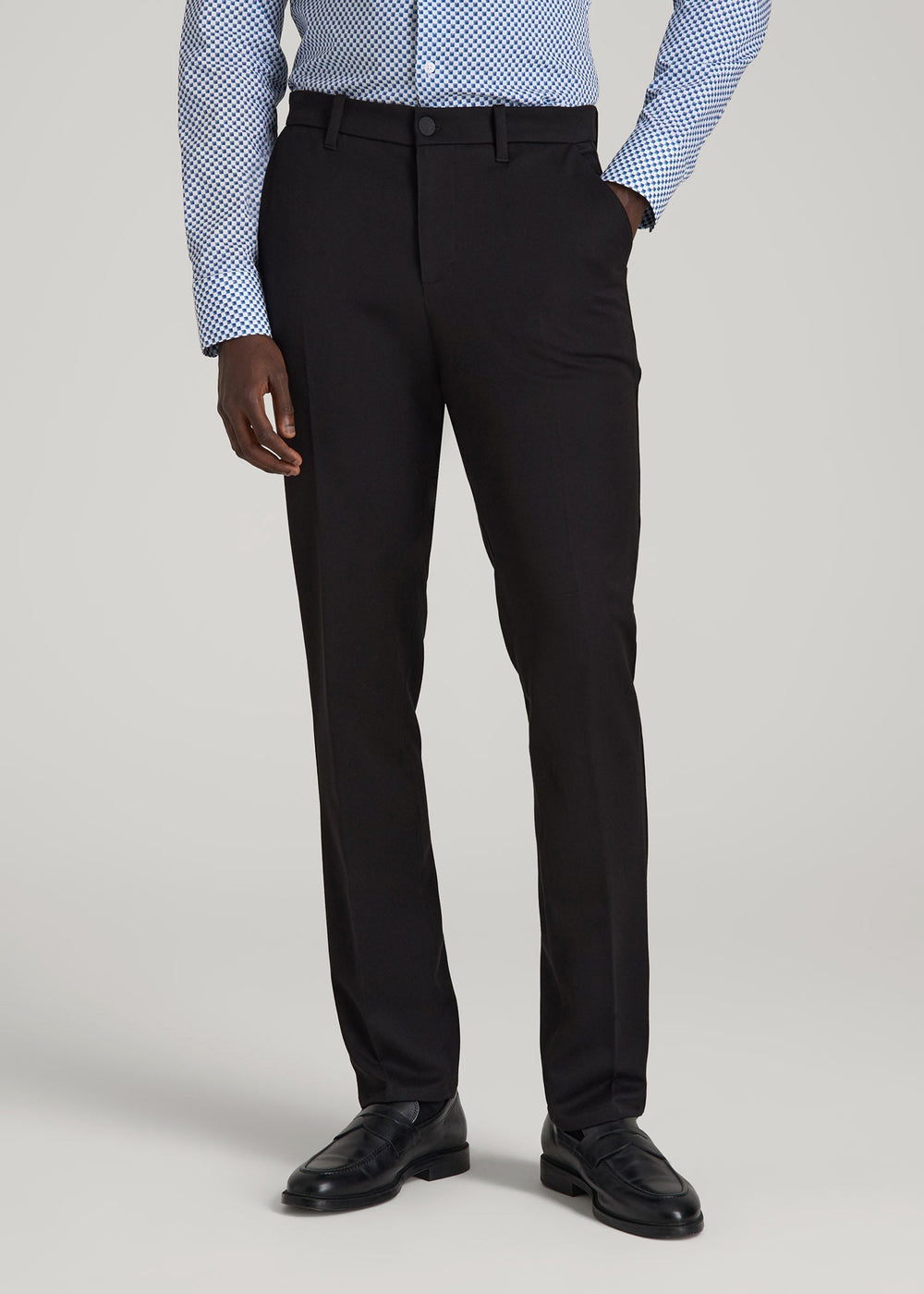 American Tall Online | TAPERED-FIT Stretch Dress Pants for Tall Men in Black