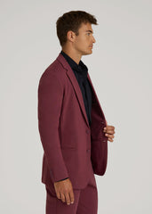 American Tall Outlet | Flex Tech Suit Jacket for Tall Men in Tawny Port Nailhead