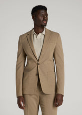 American Tall For Sale | Textured Garment Washed Stretch Cotton Blazer for Tall Men in Desert Khaki