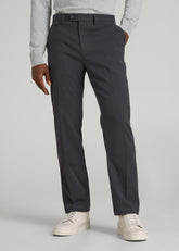 American Tall For Sale | Textured Garment Washed Stretch Cotton Suit Pants for Tall Men in Iron Grey
