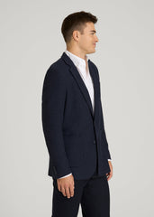 American Tall Online Shop | Wool Blend Blazer for Tall Men in Blue Birdseye