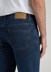 American Tall Discount | A.T. Basics Men's Carman Tapered fit Jeans for Tall Men in Charged Blue