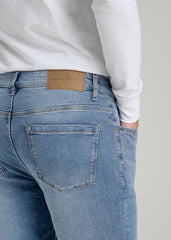 American Tall Sale | A.T. Basics Men's Carman Tapered fit Jeans for Tall Men in Tufts Blue