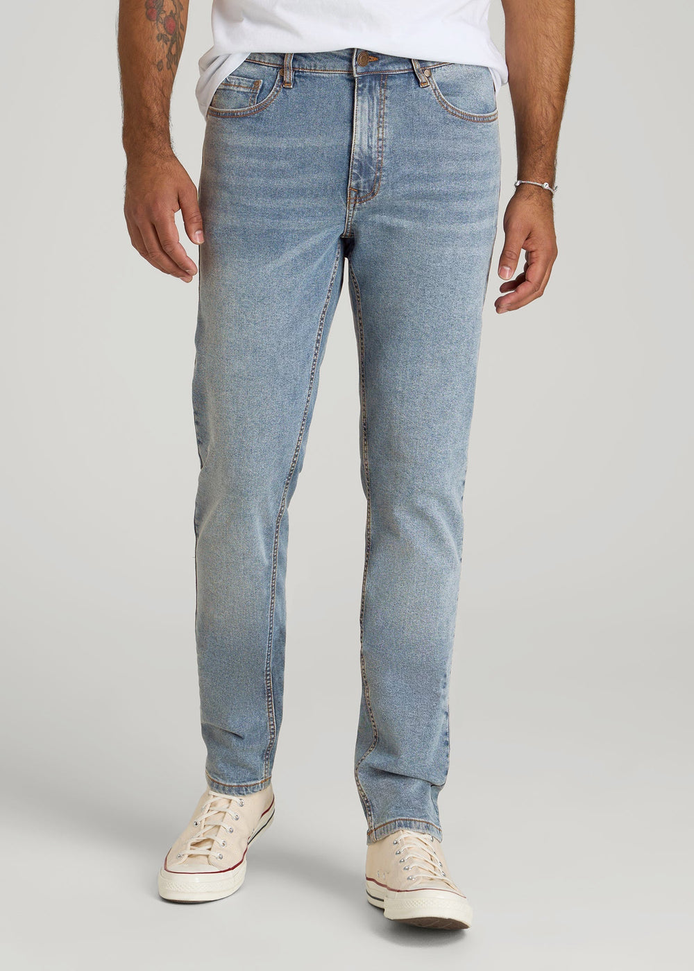 American Tall Outlet | A.T. Basics Men's Dylan Slim Fit Jeans for Tall Men in Tufts Blue