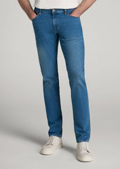 American Tall Outlet | Americana Collection Carman Tapered Fit Jeans For Tall Men in Sail Blue