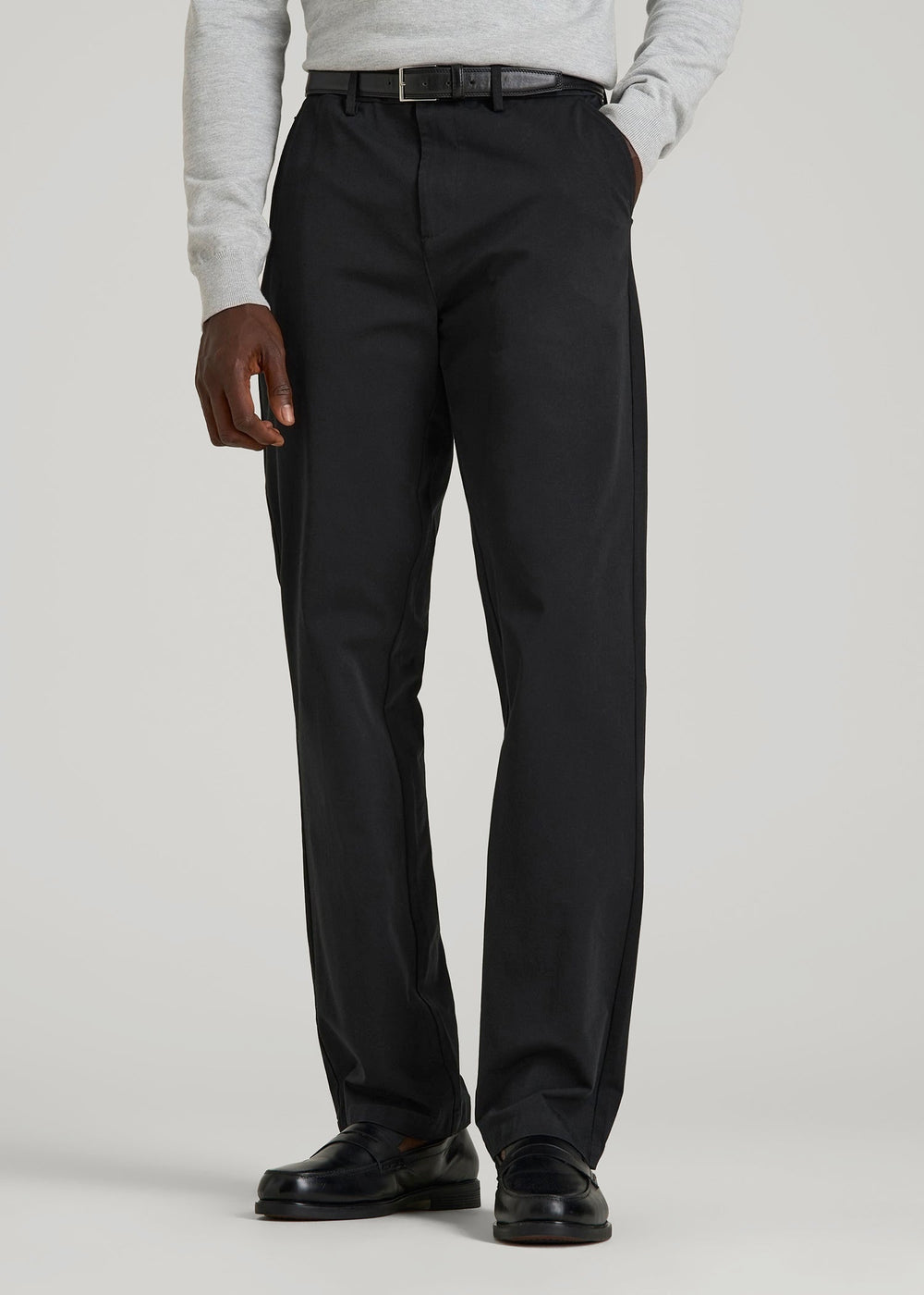 American Tall Discount | 4 Way Stretch Commuter RELAXED Chino Pants for Tall Men in Black
