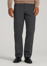 American Tall Outlet | Soft Flex Ponte Pants for Tall Men in Dark Charcoal Heather