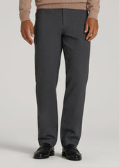 American Tall Outlet | Soft Flex Ponte Pants for Tall Men in Dark Charcoal Heather