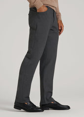 American Tall Outlet | Soft Flex Ponte Pants for Tall Men in Dark Charcoal Heather