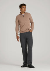 American Tall Outlet | Soft Flex Ponte Pants for Tall Men in Dark Charcoal Heather