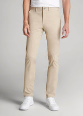 American Tall Outlet | TAPERED FIT Traveler Chino Pants for Tall Men in Light Khaki