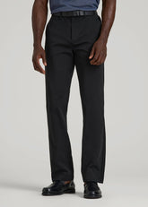 American Tall Discount | 4 Way Stretch Commuter STRAIGHT Leg Chino Pants for Tall Men in Black
