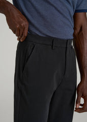 American Tall Discount | 4 Way Stretch Commuter STRAIGHT Leg Chino Pants for Tall Men in Black