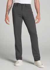 American Tall Sale | Everyday Comfort 5-Pocket TAPERED-FIT Pant for Tall Men in Iron Grey