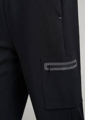 American Tall Online Shop | Tech Motion Fleece Cargo Joggers for Tall Men in Black