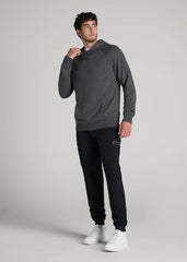 American Tall Online Shop | Tech Motion Fleece Cargo Joggers for Tall Men in Black