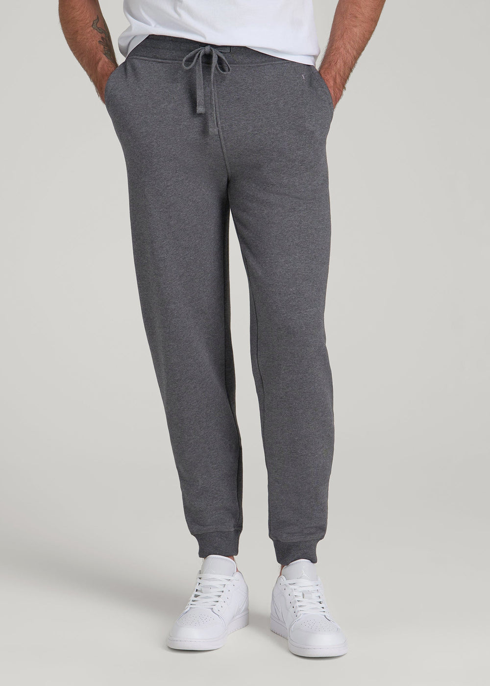 American Tall Discount | Wearever 2.0 Fleece Joggers for Tall Men in Charcoal Mix