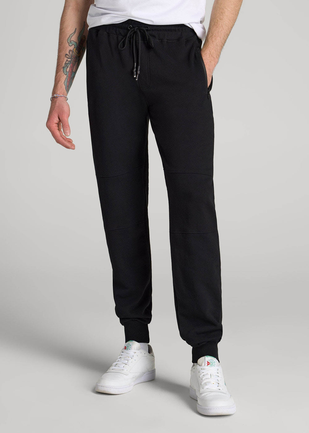 American Tall Outlet | Wearever French Terry Joggers for Tall Men in Black