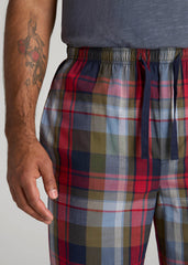 American Tall For Sale | Woven Pajama Pants for Tall Men in Blue & Green Plaid