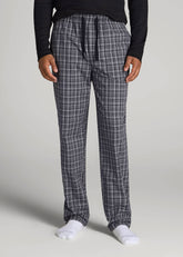American Tall Online Shop | Woven Pajama Pants for Tall Men in Black & Grey Plaid