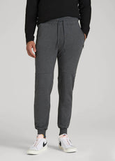 American Tall Discount | Wearever French Terry Joggers for Tall Men in Charcoal Mix