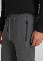 American Tall Discount | Wearever French Terry Joggers for Tall Men in Charcoal Mix