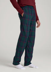 American Tall Online | Plaid Pajama Pants for Tall Men in Green and Red Tartan